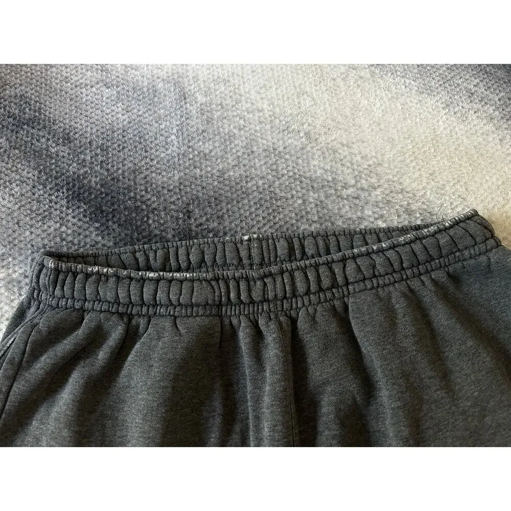 Nike Mens Club Fleece Classic Cargo Reworked Distressed Gray Joggers Size Large